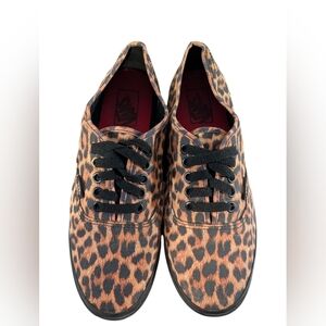 Vans Off The Wall Leopard Cheetah Print Black Unisex Shoes Women's 8.5 Men’s 7